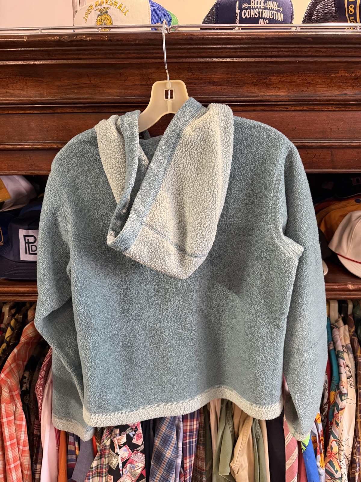 Vintage Patagonia Jacket Womens Small Blue Synchilla Fleece Hooded Full Zip USA thumbnail 4