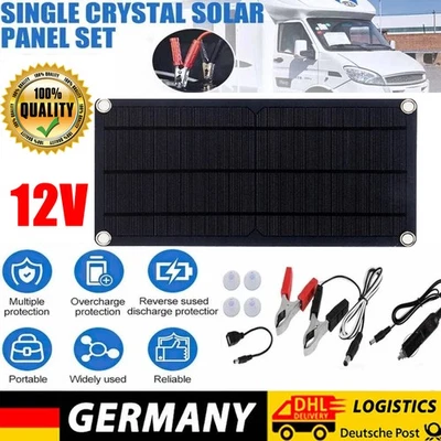 MARKENLOS Solarmodule 12V 60W Tragbares Solarpanel Autobatterie Erhaltungs Ladegerät USB