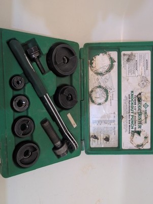 Greenlee 7238SB Slug-Buster Knockout Punch Set, Ratchet Wrench, 6 Die's 1/2''-2''