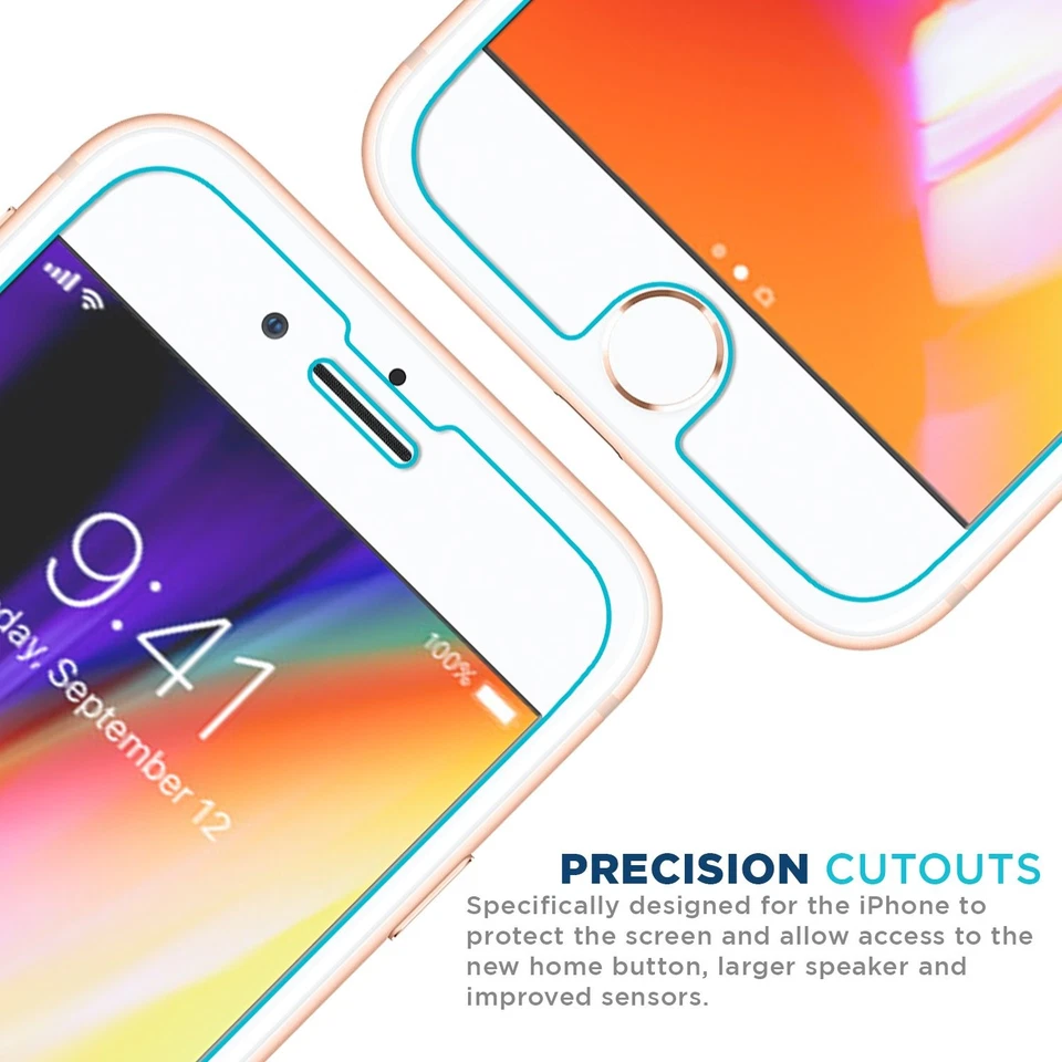 Tech Armor Apple iPhone 7 Plus, 8 Plus стекло протектор экрана, HD прозрачный 1 упаковка - Изображение 3 из 4