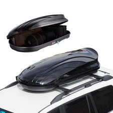 Rooftop Cargo Carrier 340L Luggage Roof Storage Box Heavy Duty ABS SUV Car