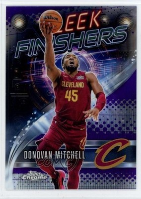 2025 Topps Chrome Sleek Finishers Purple Refractor 50/75 Donovan Mitchell 1s2h
