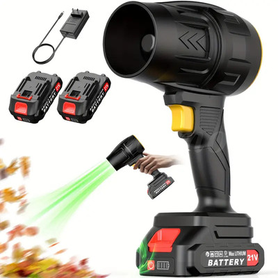 130,000 RPM Cordless Leaf Blower 85 m/s 1200W Air Turbo Blower w/ 2 Batteries US
