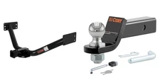CURT Trailer Hitch Kit w/ 2in Receiver, Ball Mount, Hitch Lock, Pin & Clip 13354