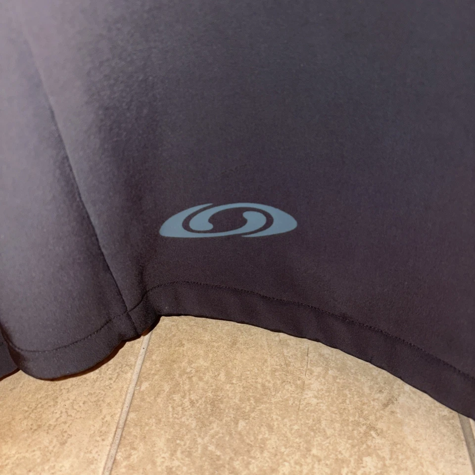 Chaqueta negra grande Solomon Soft Shell para hombre bolsillos con cremallera completa Foto 3 de 4