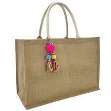 Hibala Woven Large Beach Bag Straw Beach Tote Handmade Weaving Classic Style