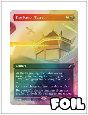 1x Fire Nation Turret, Borderless Art Foil, Avatar, Magic MTG NM