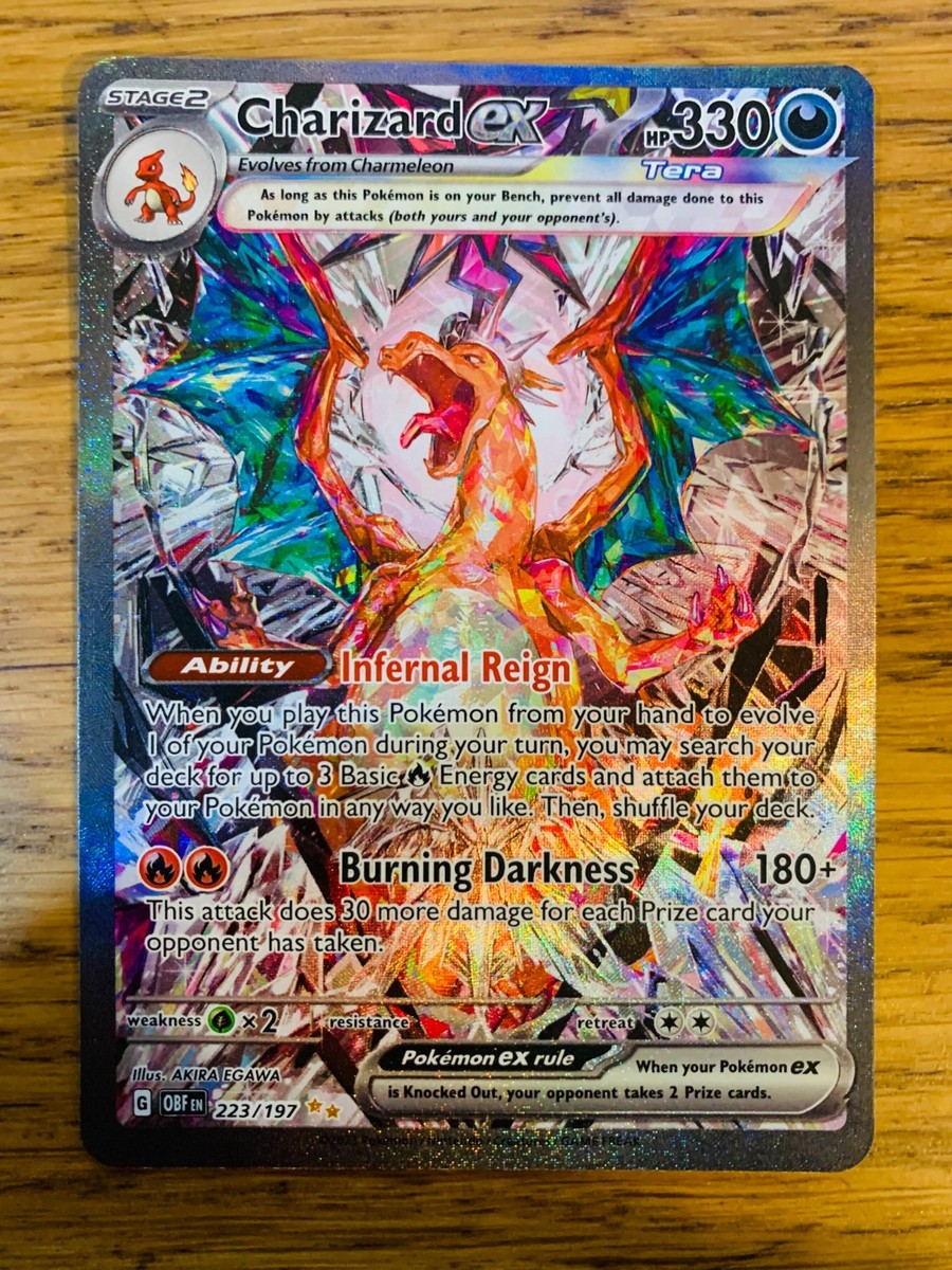 EP Bst TA.effects　MATT BLACK NM! Charizard ex (223/197) Obsidian Flames Special Illustration