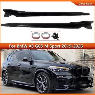 Gloss Black Body Kits Side Skirts Extension Lip For BMW 2019-2026 X5 G05 M Sport