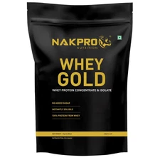 NAKPRO Gold Whey Protein 1Kg, Chocolate, 25.5g Protein
