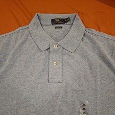 Polo Ralph Lauren Polo Mens XL Blue Heather Classic Fit Cotton Short Sleeve New