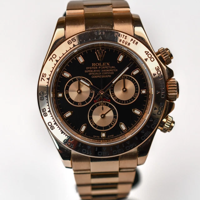 Rolex Daytona 18k 116505 eBay Live July 10 7PM Eastern Scrambled Automatic 4130
