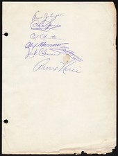 1952 Rochester Royals Team (7 Signatures) Autograph Scrapbook Page *BK103