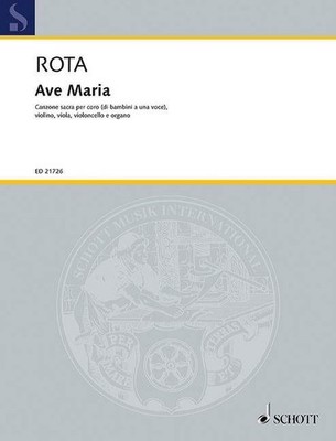 Ave Maria Score children's choir (S), violin, viola, cello and organ (intermedia