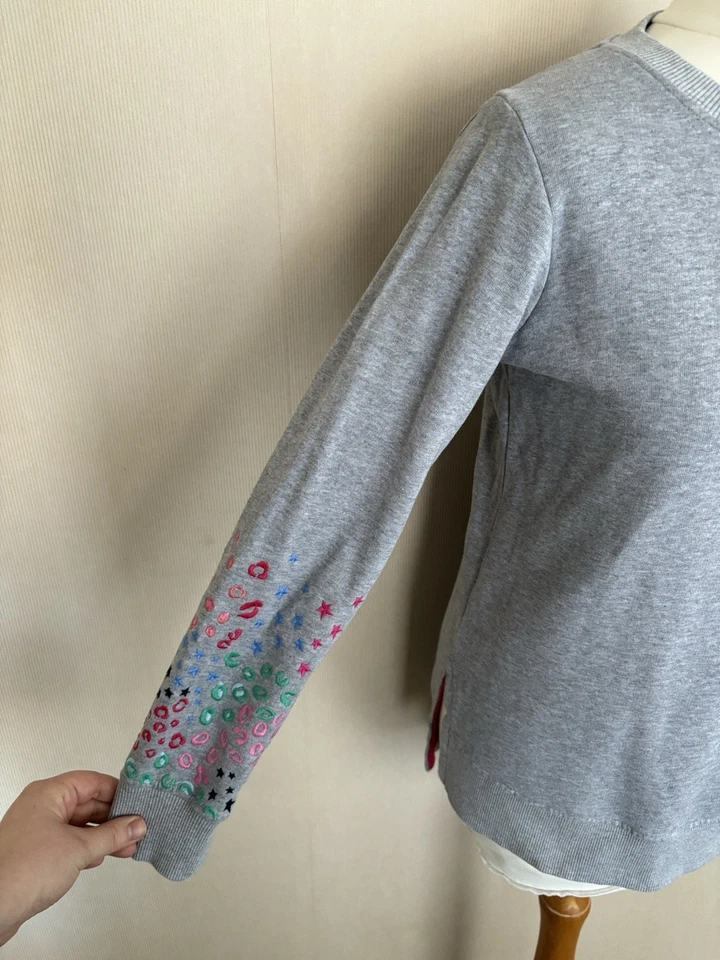 Sudadera Joules Gris Multi Animal Estrella Bordada Manga Ronnie Talla 8 En muy buena condición Foto 4 de 4