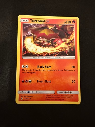 Turtonator 17/145 Rare Guardians Rising Pokemon Near Mint