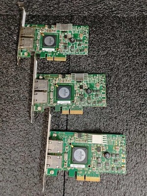 Lot of 3 Dell F169G Broadcom 1GB PCI-E Dual Port Gigabit Network Card