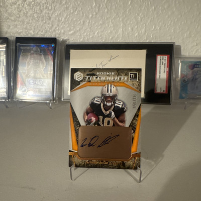 TRE`QUAN SMITH NFL 2018 PANINI ELEMENTS ROOKIE TITANIUM AUTO COPPER /350 (SAINTS