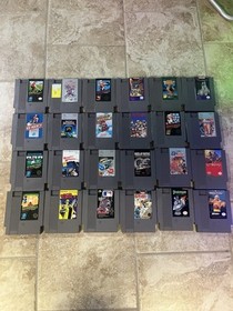 Nintendo NES Console Lot 2 Controllers + 24 Games Super Mario Bros 1 & 2 tested