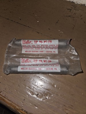 2 HTF VINTAGE NOS WELLER NO. WT-120 SOLDERING IRON TIPS