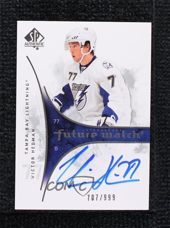 2009-10 SP Authentic Future Watch 707/999 Victor Hedman #202 Rookie Auto RC