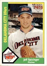 Jeff Satzinger #8 1990 CMC Minor Leauge Oklahoma City 89ers Baseball Card MLB