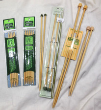 Lot of 6 CLOVER TAKUMI, Milward, Knitters Pride BAMBOO Knitting Needles New Used