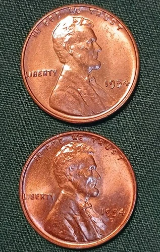 1954-P,D Lincoln Wheat Back BRILLIANT UNCIRCULATED See Pics Nice Coin 2- Lot