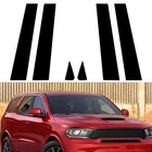 6pcs Glossy Black Pillar Post For Dodge Durango 2011-2024 Door Trim Mirror Cover