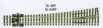 Peco SL-389 N Code 80 8º 36'' Radius Left Hand Switch Turnout