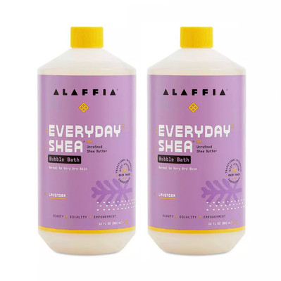 Alaffia Everyday Shea Bubble Bath Lavender 32 oz ( pack of 2 )