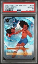 2026 DISNEY LORCANA EN 11-WINTERSPELL ENCHANTED 225 RAGING STORM PSA 10