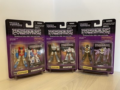 Transformers Heroes of Cybertron G1 Collection Megatron Starscream Skywarp