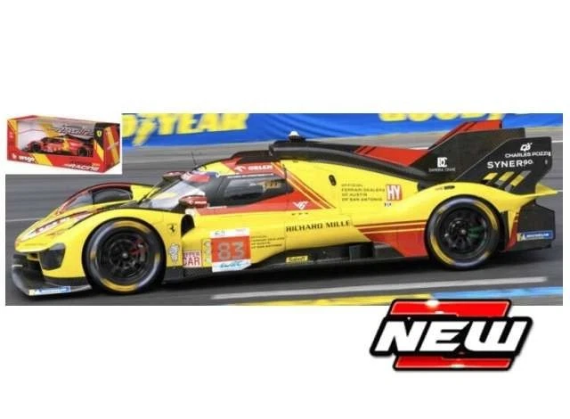 FERRARI 499P N.83 WINNER 24H LE MANS 2024 KUBICA-YIFEI-SCARCMAN 1:24 BURAGO - Immagine 4 di 4