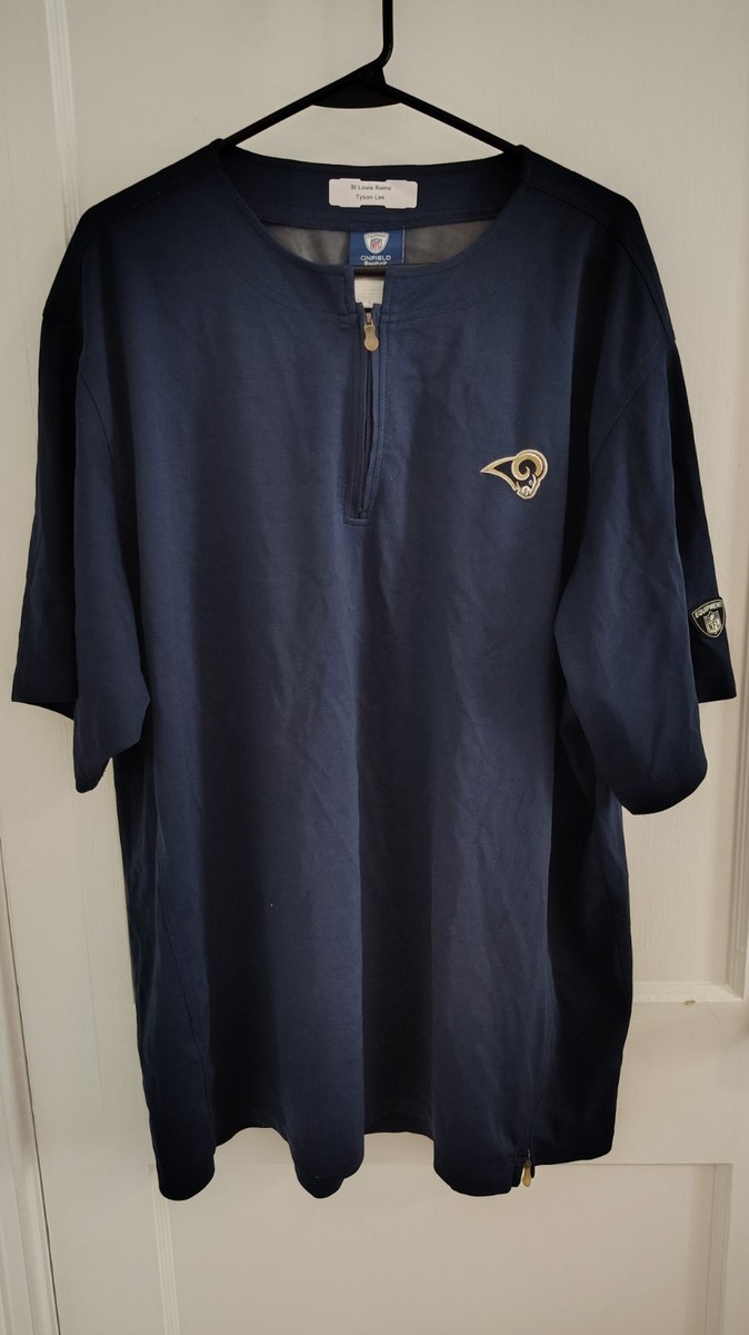 Reebok × NFL TEAM APPAREL / ST.LOUIS Rams/ナイロンプルオーバー/XL/ナイロン/NVY Reebok NFL On Field St Louis Rams Pullover Size XL Short Sleeve 1