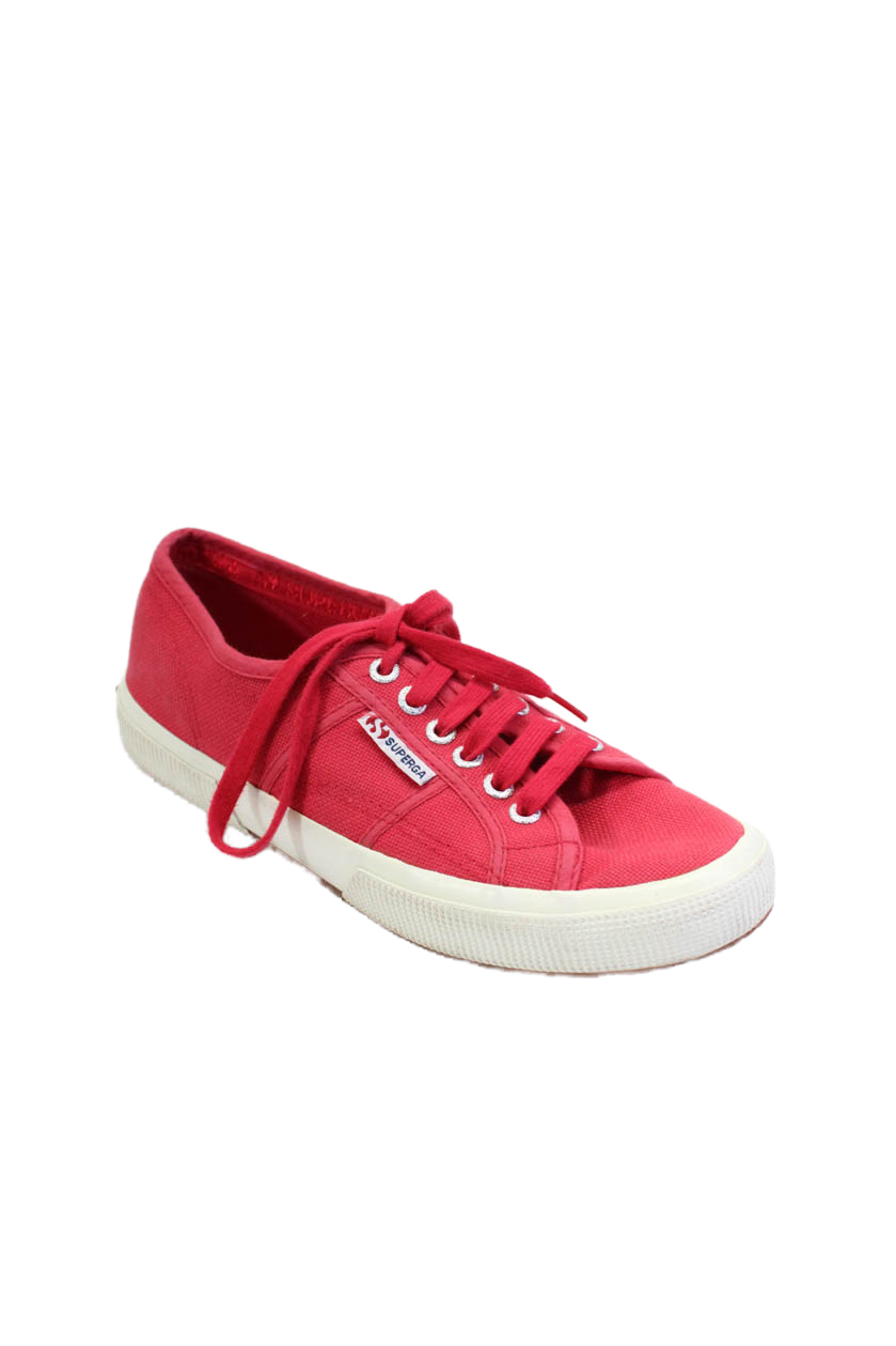 SAOLA Sneakers casual Superga donna punta tonda stringate suola gomma rosso taglia 6 5