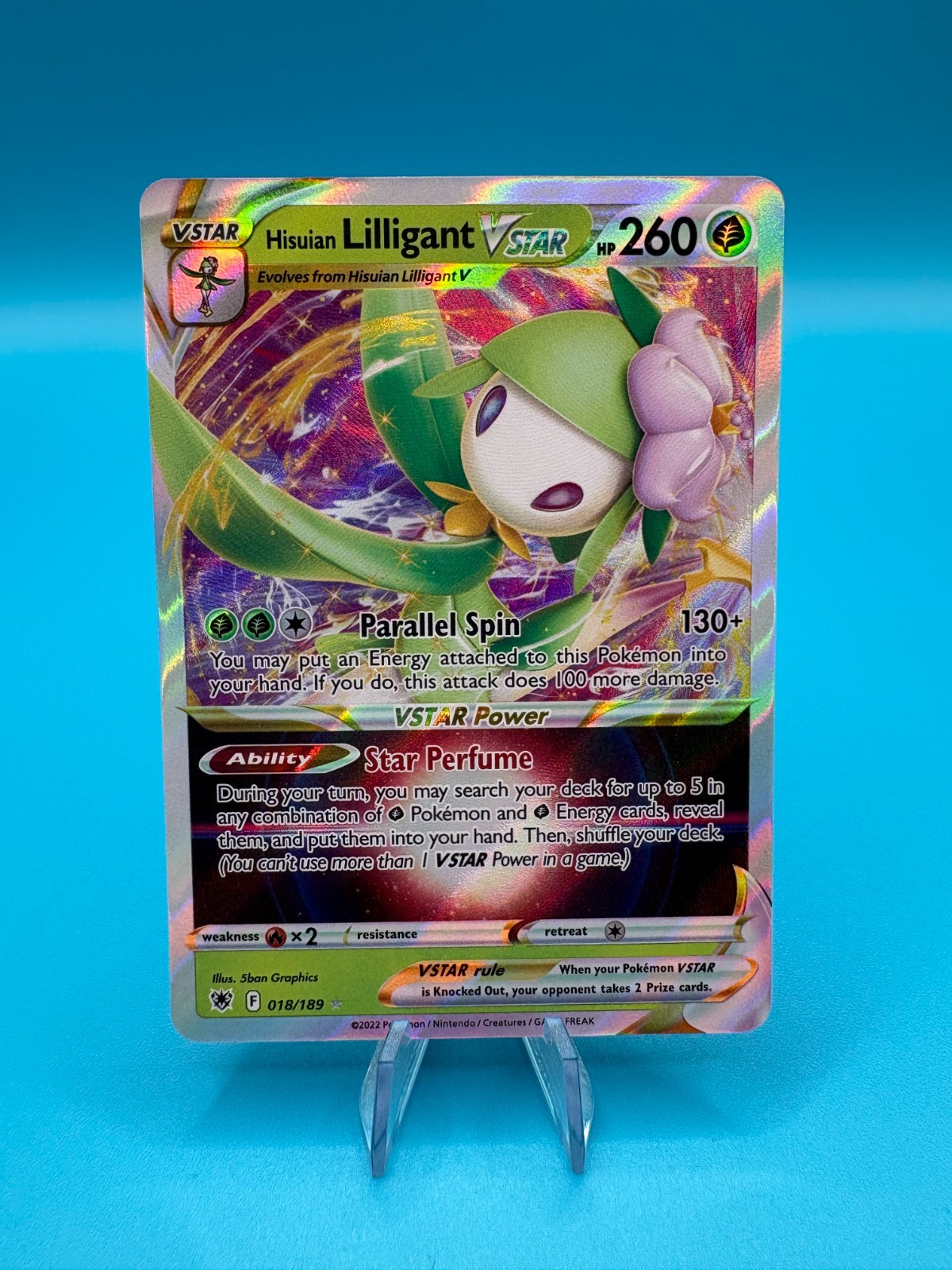 Pokemon Hisuian Lilligant VSTAR Ultra Rare SWSH10: Astral Radiance 018/189 NM