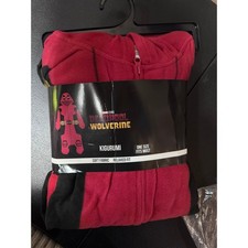 Marvel Deadpool Wolverine Kigurumi Hooded Fleece Costume One Size Fits Most