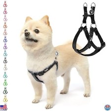 PUPTECK Adjustable No Pull Dog Harness - Step-In Nylon Puppy Vest for Walks