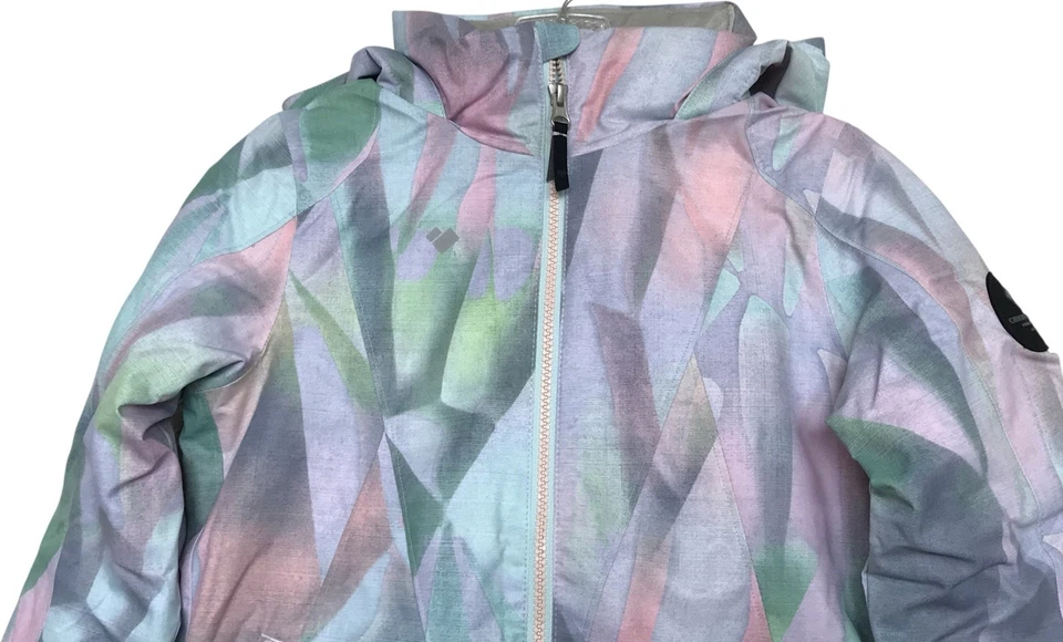 Obermeyer Ski Jacket Coat Girls Size Small 8 Teen Rylee Pink Purple Green Snow - Image 2 of 4