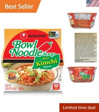 Authentic Korean Spicy Kimchi Ramen - Effortless Microwavable Soup, 3.03 Oz