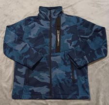 Free Country Boys Size M/M 10-12 Blue Camo Mock Neck Jacket