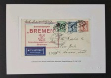 Deutsches Reich 1929 Luftpost Katapultflug Dampfer Bremen Dienstmarken Repro.