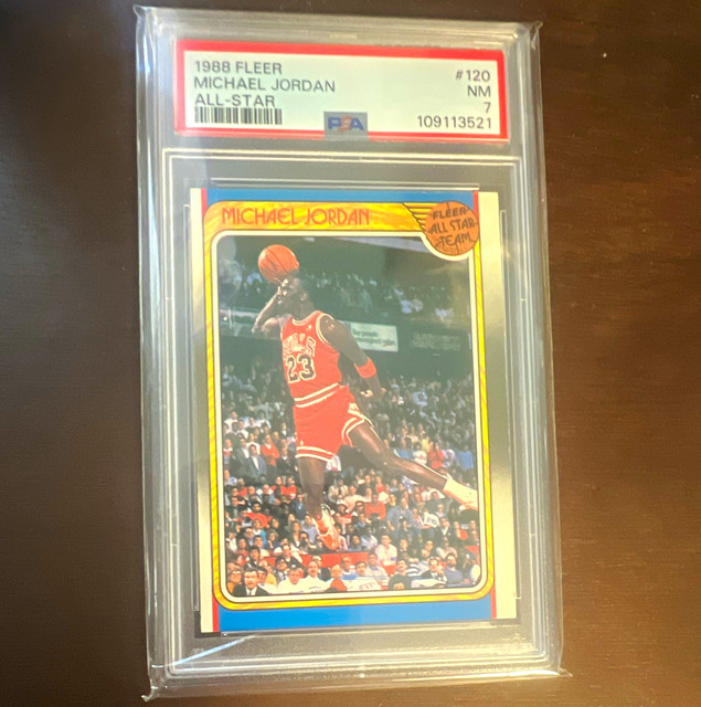 Fleer 1988 Michael Jordan All-Star #120 PSA 7 NBA Bulls Cert 109113521