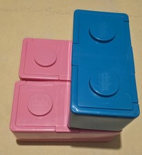 3 Vintage Chubs Plastic Stackable Containers Baby Wipes Holder Boxes Lot