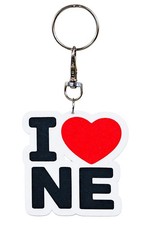 I Love Nebraska Keychain Heart State Pride Key Ring Souvenir Gift