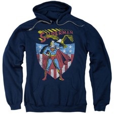 SUPERMAN ALL AMERICAN Licensed Hooded and Crewneck Sweatshirt SM-3XL