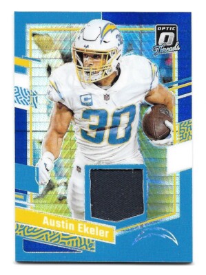 2023 DONRUSS OPTIC AUSTIN EKELER DONRUSS THREADS BLUE HYPER JERSEY (CHARGERS)