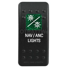 OTRATTW Carling Technologies Contura II Rocker only, NAV/ANC LIGHTS, GREEN LENS