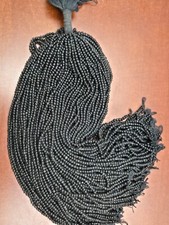 180 STRANDS BLACK GLASS BEADING BEADS 4mm A263